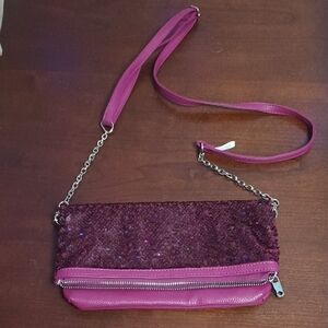 Thirty-One Sparkling Magenta Crossbody Bag